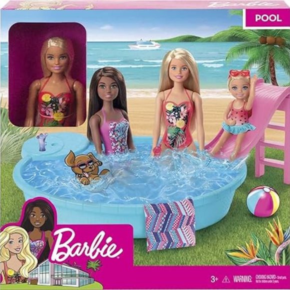 Barbie Swimming Pool and slide - Picture 1 of 7